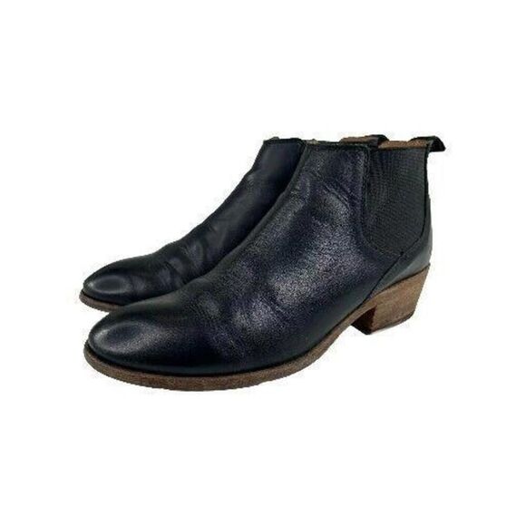 Frye Carson Women's Chelsea Boots US 9 M Black Leather Ankle Booties - Picture 1 of 10